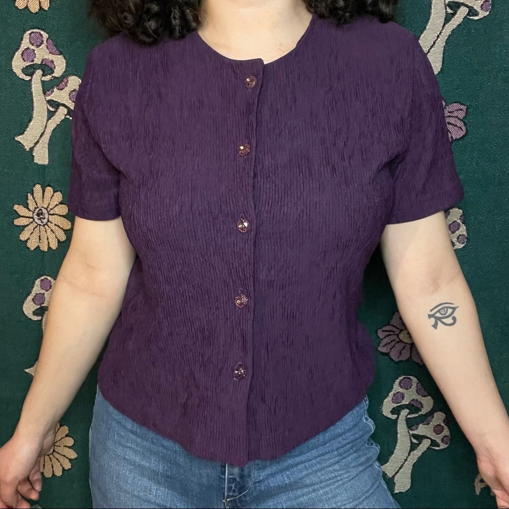 Dark Purple Button Up
